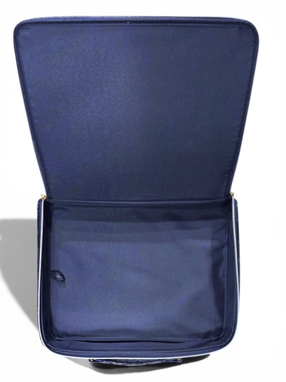 Estée Lauder Navy Blue Crocodile Embossed Makeup Train Case | Gold Zipper. - Picture 2 of 7